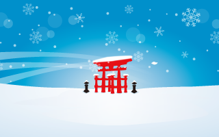 WINTER IMAGE「A TORII IN SNOW」